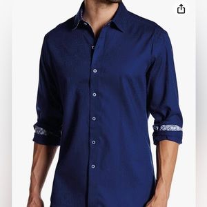 Robert Graham Long Sleeve Blue Button Shirt